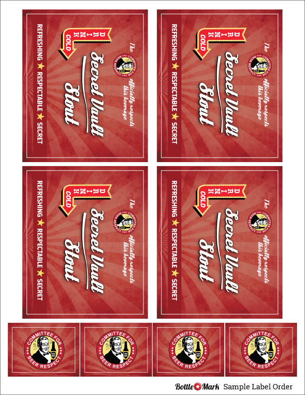 beer label sheet image